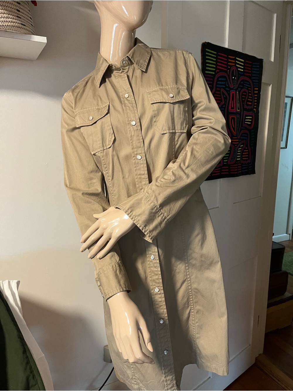 Gap Khaki Shirt Dress